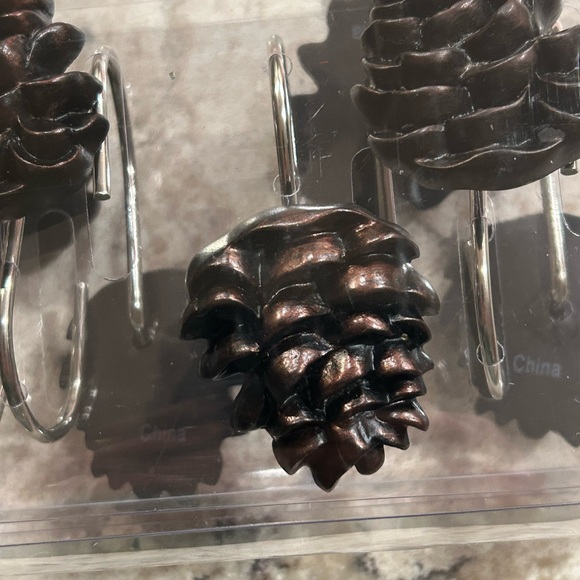 Other - Bronze Pinecone Shower Curtain Hooks